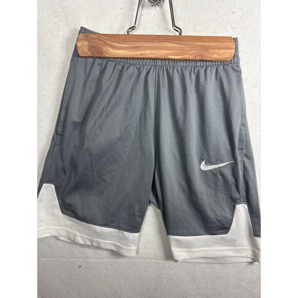 Nike Dri-Fit Mens Athletic Shorts M Gray & White - Picture 1 of 8